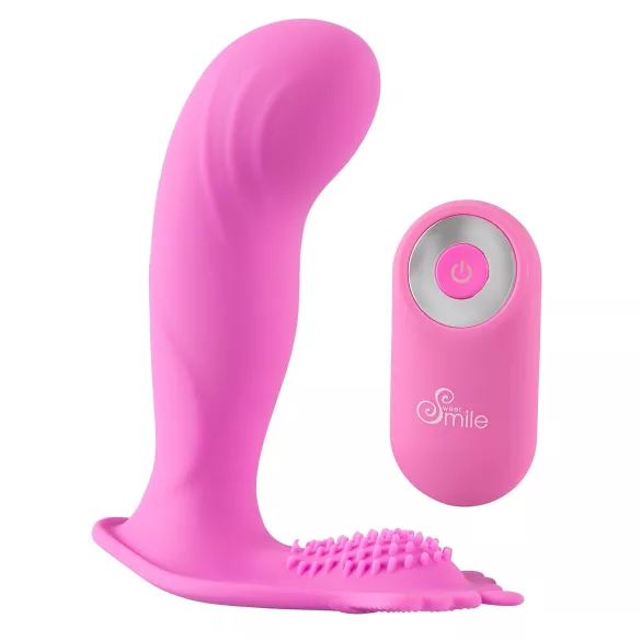 SMILE - nosljive hlačke z vibracijo - daljinski upravljalnik - polnjenje - roza