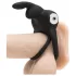 Happyrabbit - erekcijski obroč za penis in moda - vodoodporen, polnilen, črn