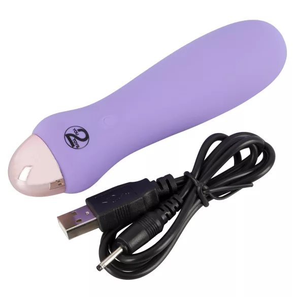 You2Toys - Cuties Mini Purple - baterijski, silikonski paličasti vibrator (vijoličen)