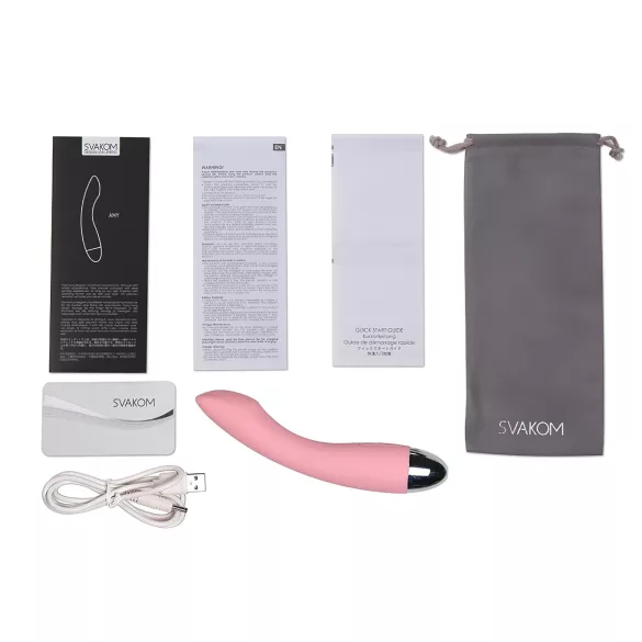 Svakom Amy - vibracijski stimulator G-točke - polnjenje USB - roza