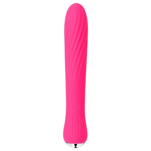 Svakom Anya - polnljiv grelni vibrator palica (rdeč)