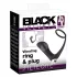 Black Velvets - analni vibrator s penisnim obročkom - črna