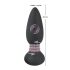 Črni žamet - vrteči analni vibrator z biseri (črn)
