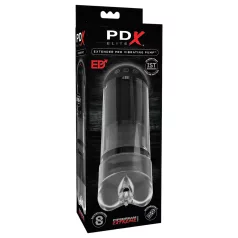   PDX Elite Extender Pro - masturbator z vakuumom in vibracijami - črna
