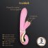 G-Vibe GRabbit - polnilni 3-motorni G-točka vibrator (roza)