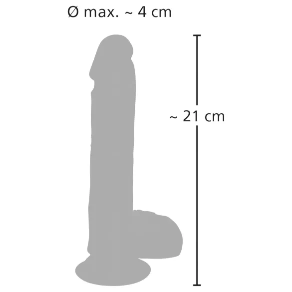Medical Thrusting - dildo z nastavkom na prisesek, potiskajoče-rotacijski vibrator (naraven)