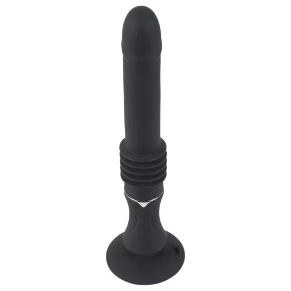 You2Toys - potisni vibrator s priseskom - črna