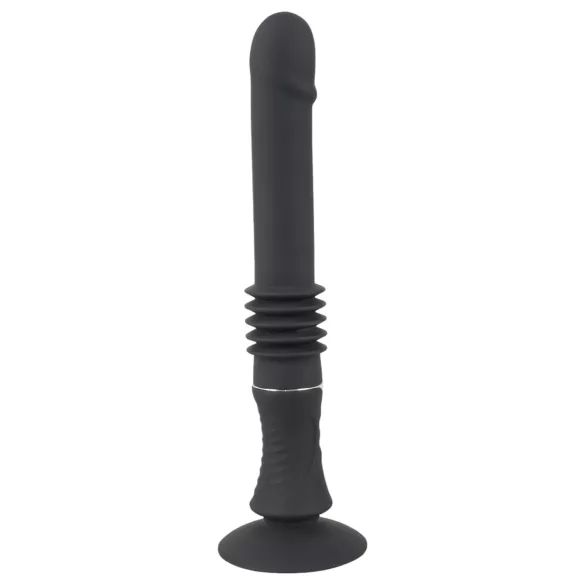 You2Toys - potisni vibrator s priseskom - črna