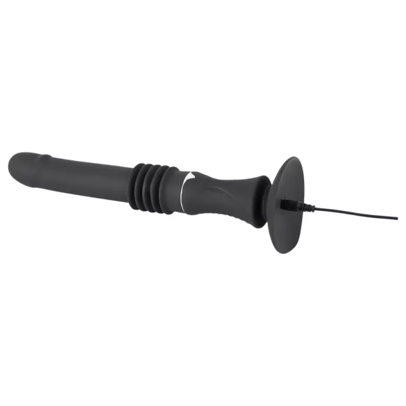 You2Toys - potisni vibrator s priseskom - črna