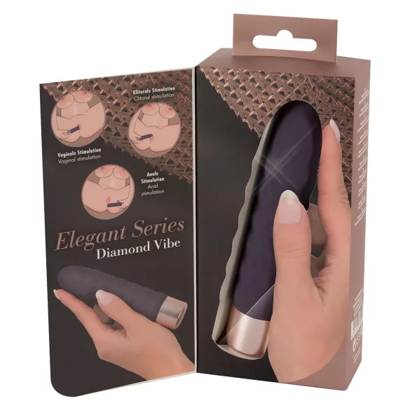 You2Toys Elegant Diamond - vibrator paličica - polnilni - vijoličen
