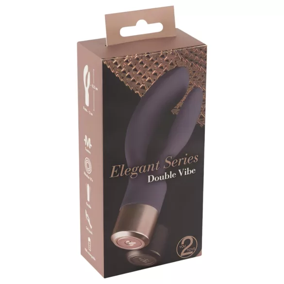 You2Toys Elegant Double - vibrator z nastavkom za klitoris - polnilni