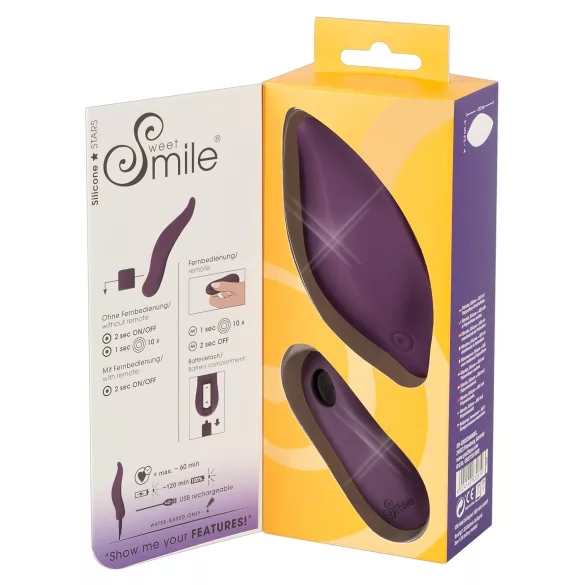 SMILE - vibrator za klitoris z aplikacijo - akumulatorski, vijoličen