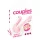 Couples Choice - parni vibrator z 2 motorjema - roza