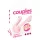 Couples Choice - dvomotorni vibrator za pare (rožnat)