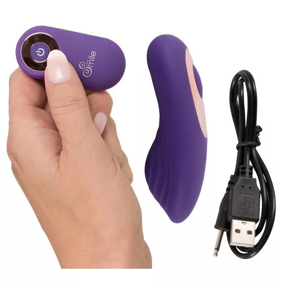 SMILE - vibrirajoči vibrator za klitoris z daljinskim upravljanjem - vijoličen