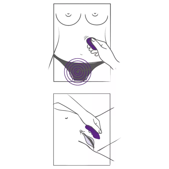SMILE - vibrirajoči vibrator za klitoris z daljinskim upravljanjem - vijoličen