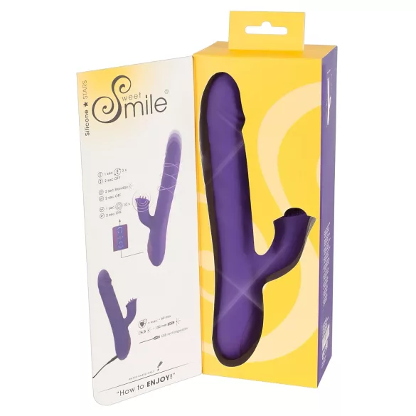 Smile Pearl - vibrator z biseri - vijoličen