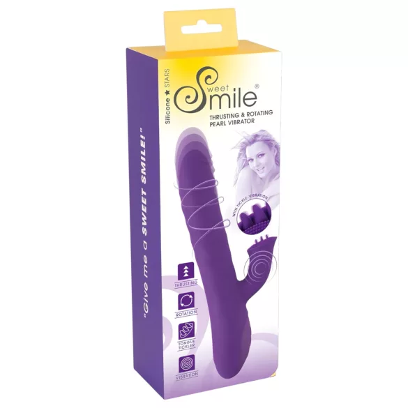 Smile Pearl - vibrator z biseri - vijoličen