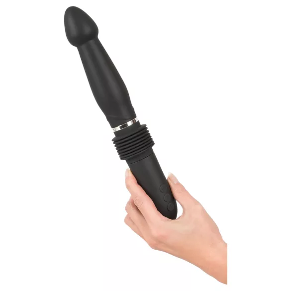 You2Toys - potisni vibrator na daljinsko upravljanje - akumulatorski črn