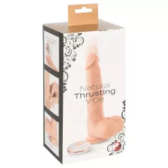 You2Toys - realistični vibrator z gibanjem - naravna barva
