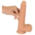 You2Toys - realistični vibrator z gibanjem - naravna barva