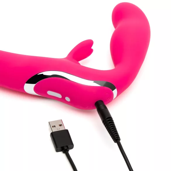 Happyrabbit - brezpašni vibrator za pare - rožnata