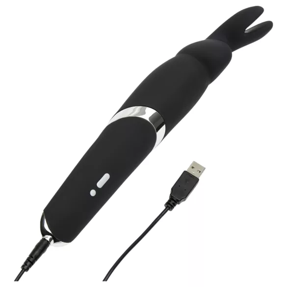 Happyrabbit - masažni vibrator paličica - polnilni - črna
