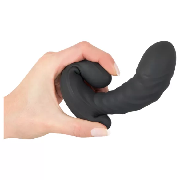 You2Toys - napihljiv vibrator na daljinsko upravljanje - črn