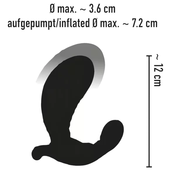 You2Toys - napihljiv vibrator na daljinsko upravljanje - črn