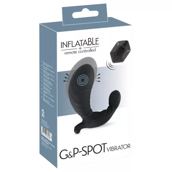 You2Toys - napihljiv vibrator na daljinsko upravljanje - črn