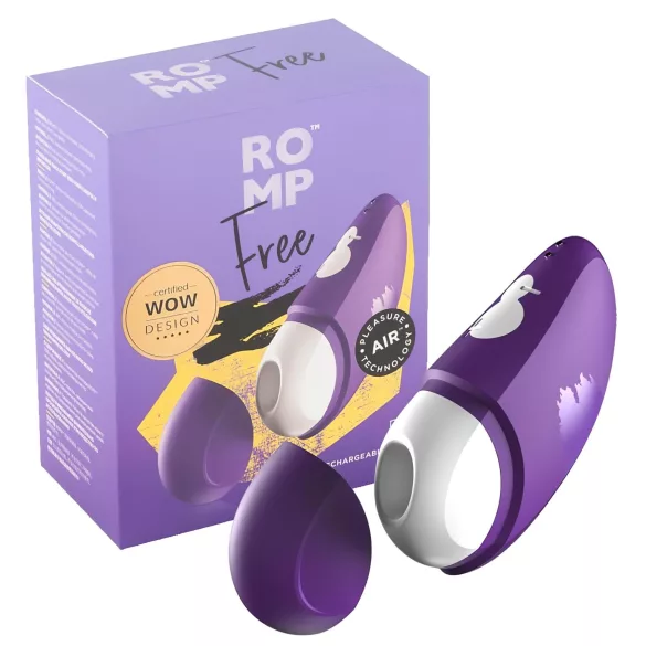 ROMP Free - stimulator za klitoris z zračnimi valovi - vodoodporen - vijoličen