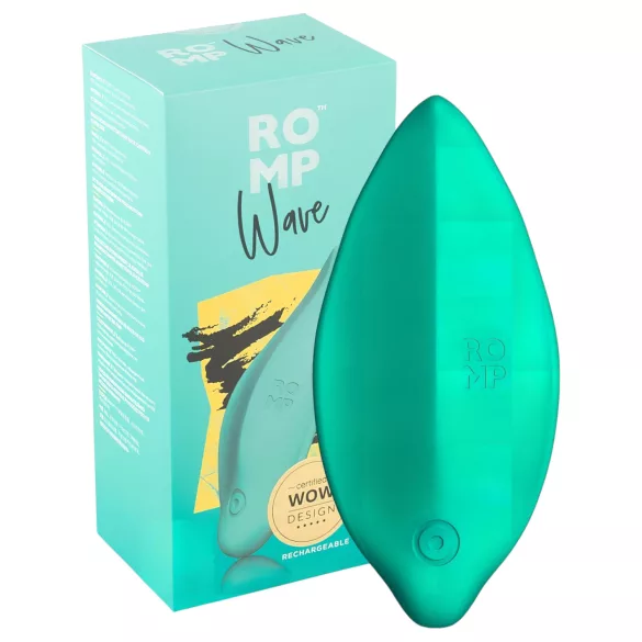 ROMP Wave - polnilni vibrator za klitoris - vodoodporen - zelen