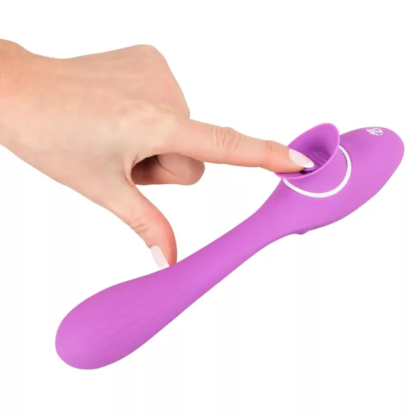 You2Toys - vibrator 2v1 za dvoje - polnilen, vijoličen