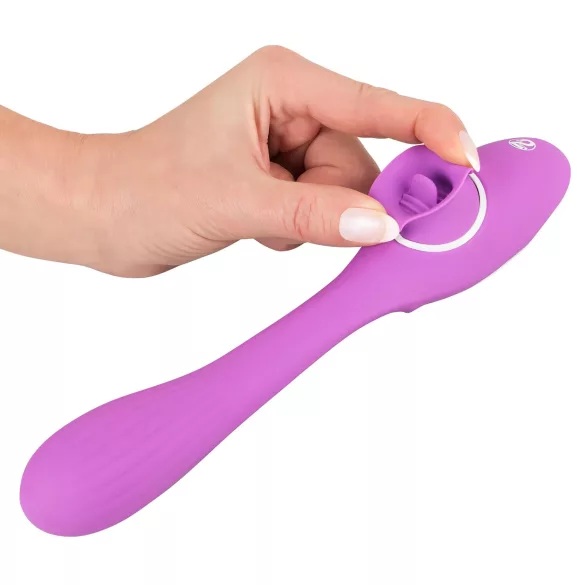 You2Toys - vibrator 2v1 za dvoje - polnilen, vijoličen
