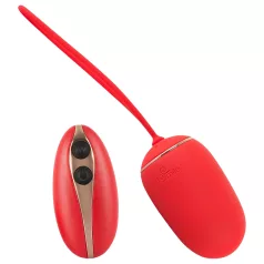   SMILE - vibratorno jajce z daljinskim upravljanjem - polnilno - rdeče