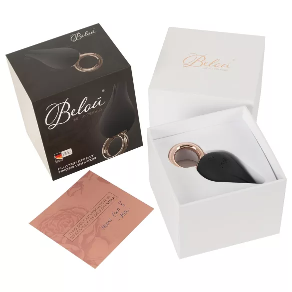 Belou - vibrator za klitoris - akumulatorski, vodoodporen - črn