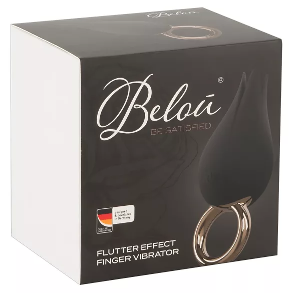 Belou - vibrator za klitoris - akumulatorski, vodoodporen - črn