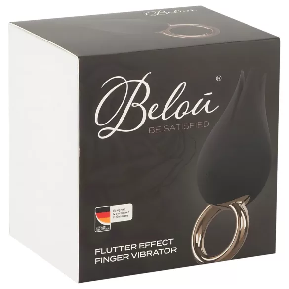 Belou - vibrator za klitoris - akumulatorski, vodoodporen - črn