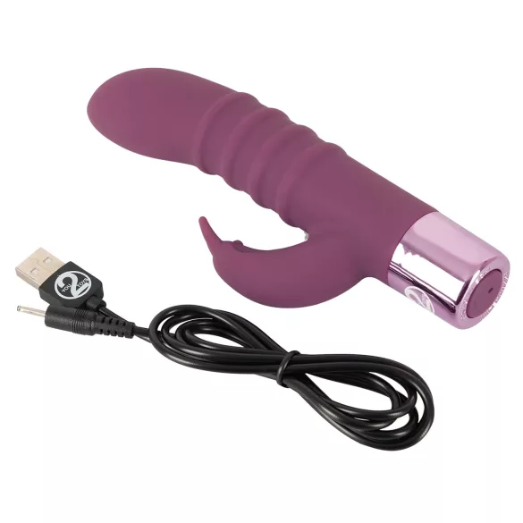 Rabbit Vibe - vibrator za G-točko s klitoralnim nastavkom - polnilni - vijoličen