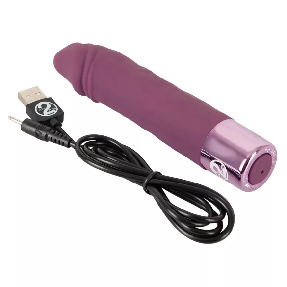 You2Toys Elegant Realistic - vibrator za polnjenje - vodoodporen - vijoličen
