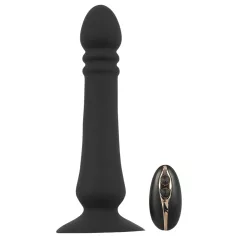   Black Velvets - vibrirajoči analni stimulator na polnjenje - črna