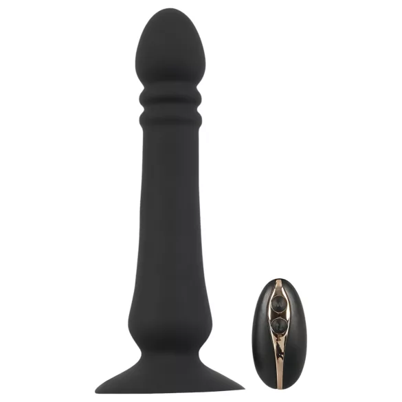 Black Velvets - akumulatorski, sunki delujoč analni vibrator (črn)
