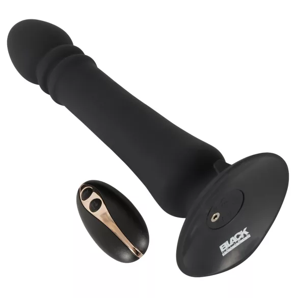 Black Velvets - akumulatorski, sunki delujoč analni vibrator (črn)