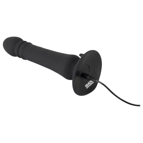 Black Velvets - akumulatorski, sunki delujoč analni vibrator (črn)