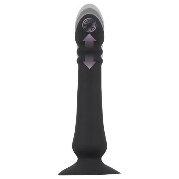 Black Velvets - akumulatorski, sunki delujoč analni vibrator (črn)