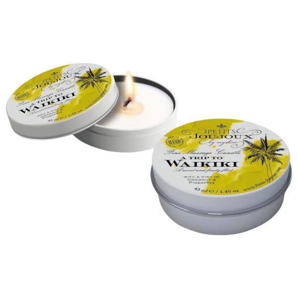 Petits Joujoux Waikiki - masažna svečka - kokos-ananas (43ml)