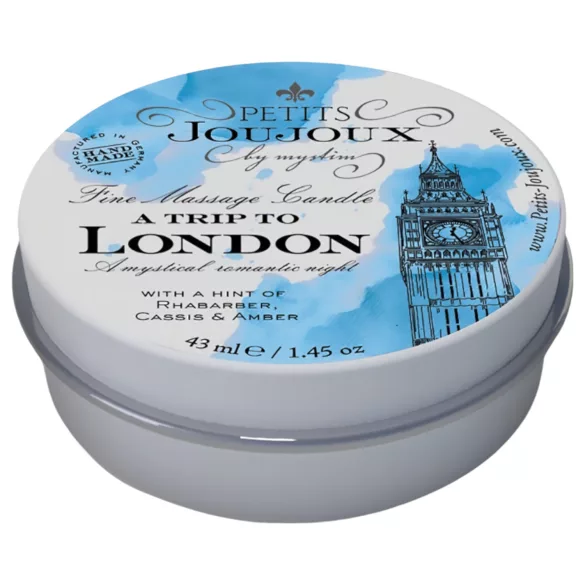 Petits Joujoux London - masažna sveča - rabarbara in jantar - 43 ml