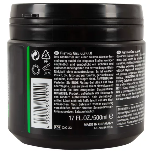 EROS - fisting gel - analni lubrikant - 500 ml