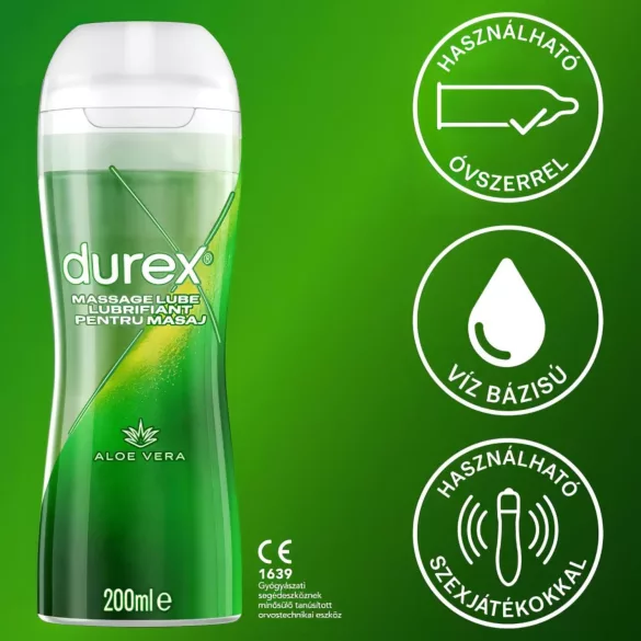 Durex - masažno olje in lubrikant - aloe vera - 200ml