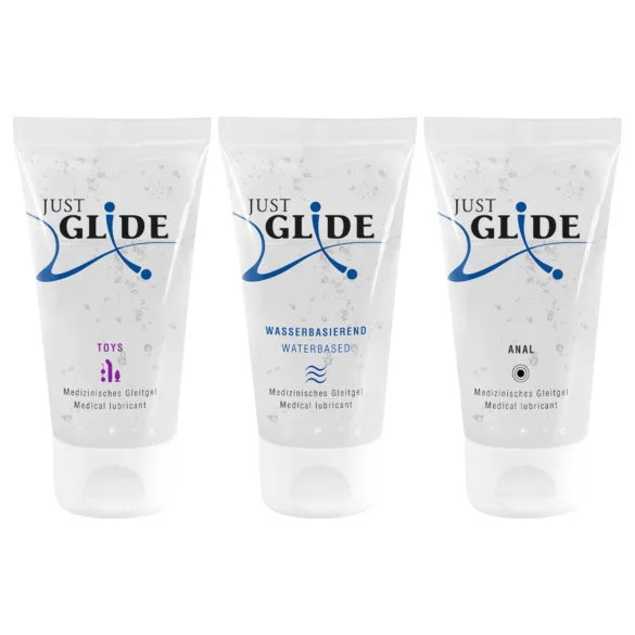 Just Glide - komplet lubrikantov - 3 x 50 ml